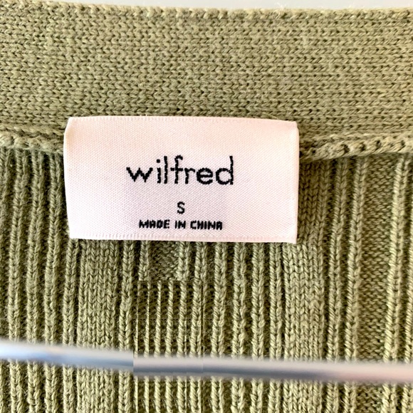 Wilfred Plunge Front Cardigan, Size S, Sage Green - Picture 3 of 8